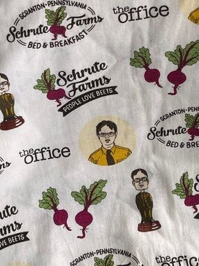 Schrute Farms The Office Beet Print Fabric